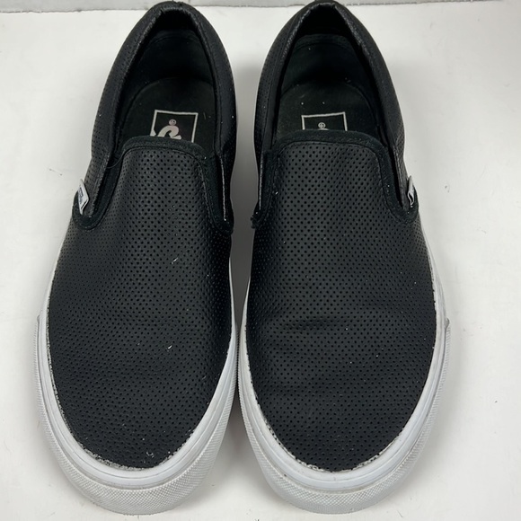Vans Classic Unisex Perforated Leather Slip On Sneakers Men 5.5/Women 7 - Picture 2 of 7